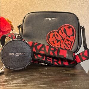 Karl Lagerfeld Black Leather Detail